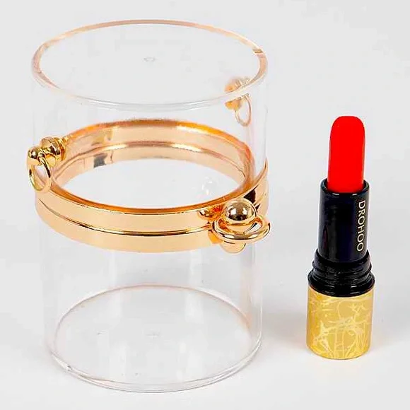 Clear Transparent Pearl & Gold Accent Stadium Handbag - Picture 3 of 4